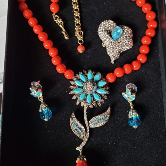 Heidi Daus coral flower exchange (magnetic transposable   pendants) - Picture 4 of 13